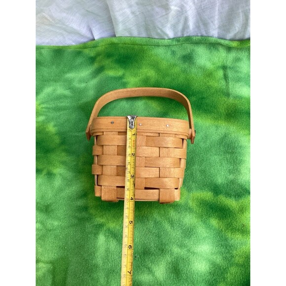 Longaberger Basket Set 1 Single Handle 1 No Handle & 1 Plastic Liner Fits Both - Picture 13 of 16